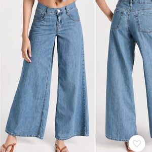 Frame Denim Women's Wide-Leg Jeans in Classic Blue